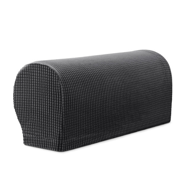 Symple Stuff Textured Grid Soft Spandex Box Cushion Sofa Armrest covers